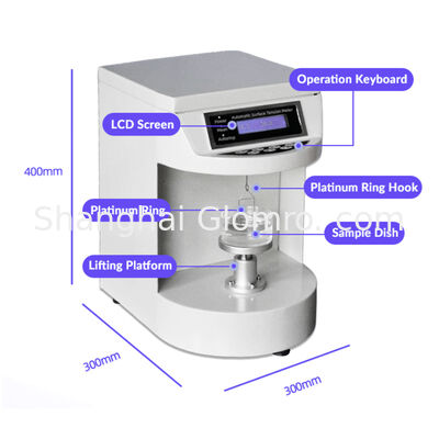 Automatic Surface Tensiometer Water Testing GLO-200A Lab Instrument Surface Tension Meter for Chemicals