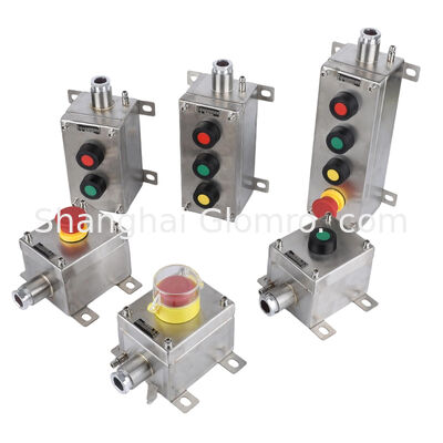 IP65 Waterproof 304 Stainless Steel Flameproof Push Button Box Ex de IIC T6 Gb Anti-Corrosion Enclosure Flammable Explosive Area