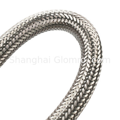 DN32 304 Stainless Steel Corrugated Tube Hose Steel Wire Braid Tube Metal Industrial High Temperature Explosion-Proof
