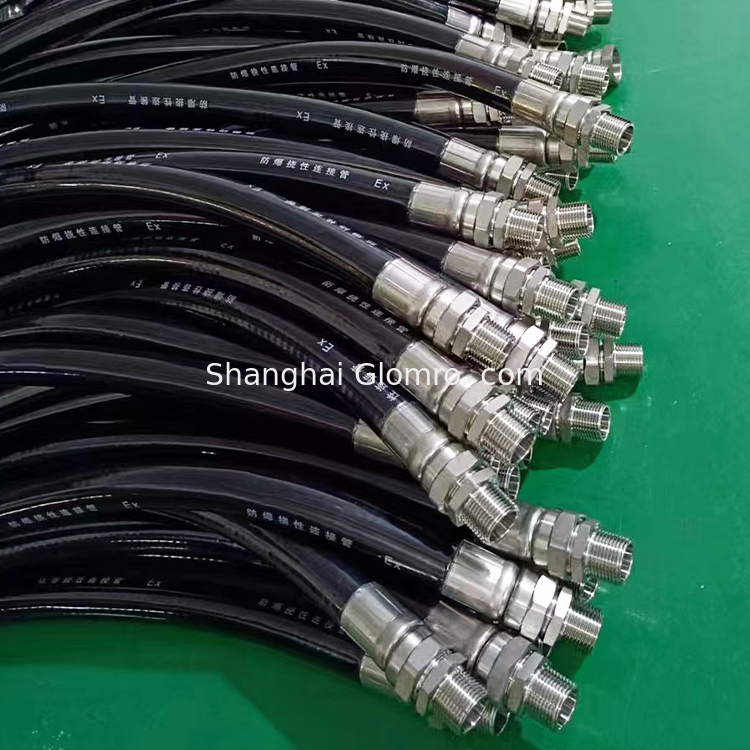 1000mm Electrical Hose Connecting Pipe Explosion Proof Flexible Conduit  Coated Flexible Metal Conduit