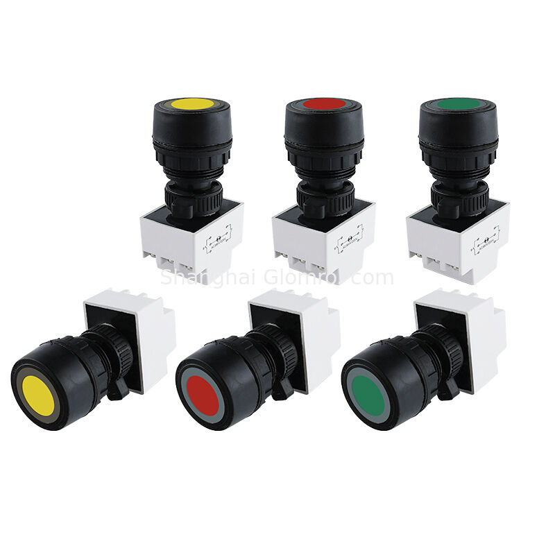 GLOMRO Explosion-proof Control Illuminated Button IP66 Switch 24V Electronic Emergency Stop Button