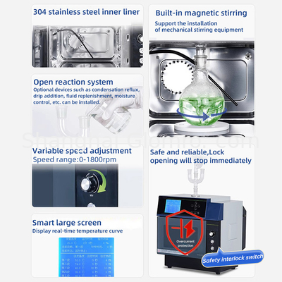 Laboratorium Mini Pyrolyse Microwave Chemische Reactor Chemische Extractie Verwarming Microwave Synthese Reactor Universitair Onderzoek