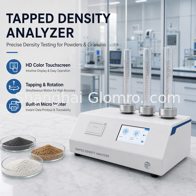 Multi-station Tapped Density Analyzer Hoge Herhaalbaarheid Poeder Fysische Eigenschap Tester voor QC Lab